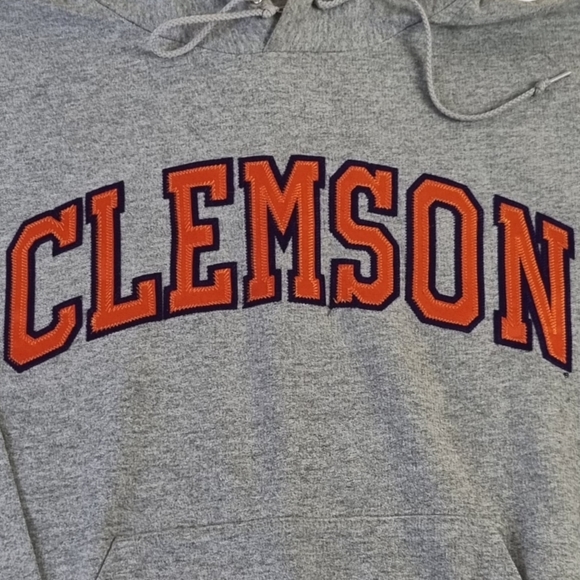 Champion Clemson Hoodie USA Hooded Sweatshirt Grey Embroidered Mens Size Small. - Picture 6 of 9